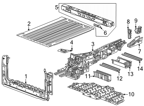 2024 GMC Sierra EV Pick Up Box Components - Quarter Panel Diagram
