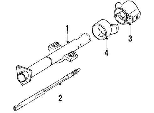 1987 Pontiac Bonneville Steering Column Assembly Diagram