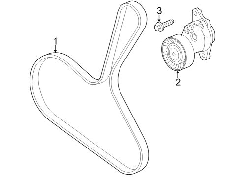 2025 Buick Encore GX Belt-Accessory Drive Primary Diagram for 25203354