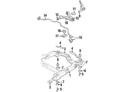 1993 Chevy Lumina APV Front Suspension Components Diagram