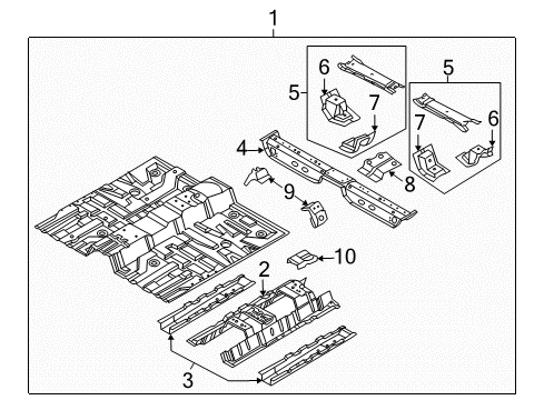 2004 Chevy Aveo Floor & Rails Diagram 2 - Thumbnail