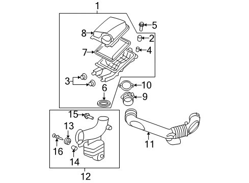 2010 Chevy Malibu Resonator Diagram for 22729026