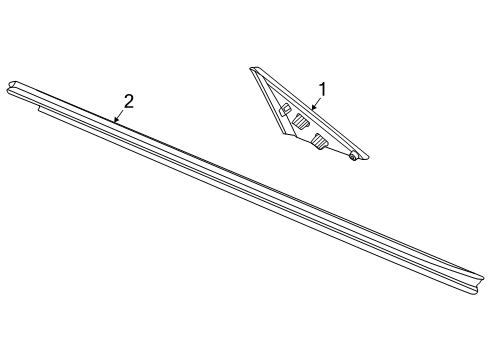 2025 Chevy Corvette Exterior Trim - Door Diagram