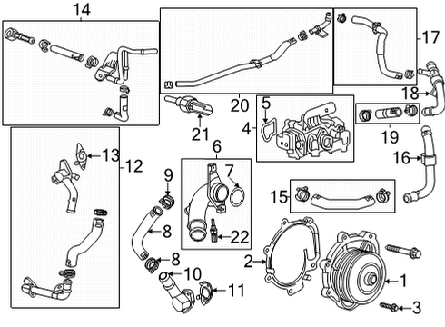 2020 GMC Sierra 1500 Water Pump Diagram 2 - Thumbnail