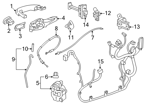 2025 Buick Encore GX Latch Clip, Front Passenger Side Diagram for 13511711
