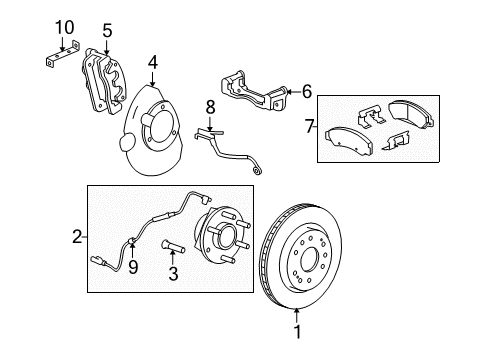 2007 Chevy Suburban 1500 Front Brakes Diagram