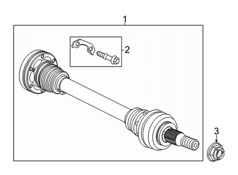 2025 Chevy Corvette Axle Shaft - Rear Diagram
