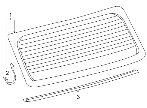 2010 Pontiac Vibe Glass - Lift Gate Diagram