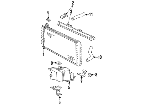 1994 Chevy Lumina Radiator & Components Diagram