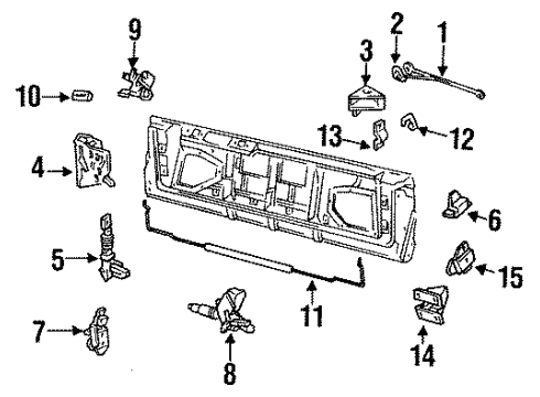 1993 Buick Roadmaster Bellcrank, Rear Diagram for 16621392