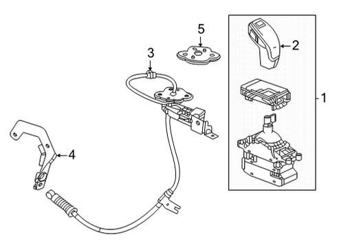 2020 Cadillac CT4 Control Cable Diagram for 84670234