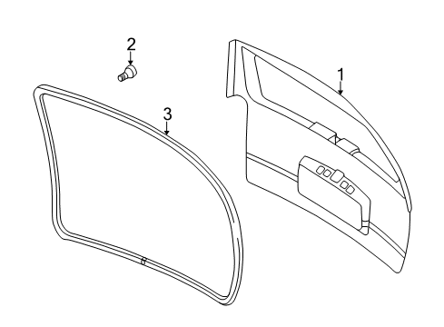 2007 Chevy Uplander Gate & Hardware Diagram
