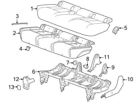 2024 Cadillac LYRIQ Front End Track Cover, Black Diagram for 85100010