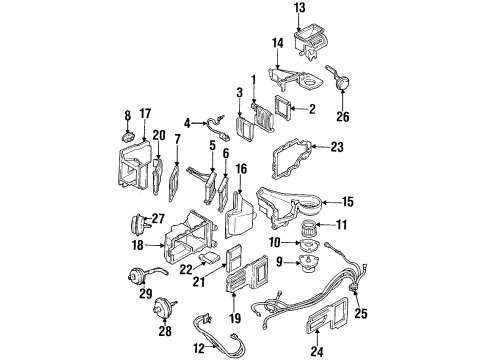 2001 Pontiac Firebird Evaporator Core Diagram for 52477813