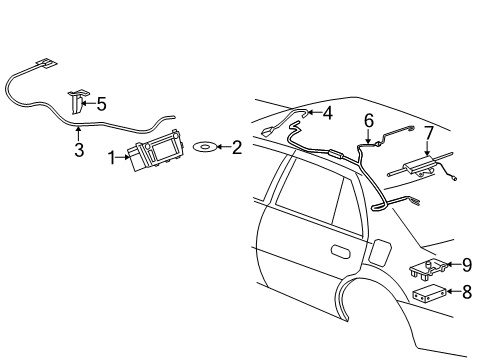 2010 Cadillac DTS Gps Antenna Diagram for 25918632