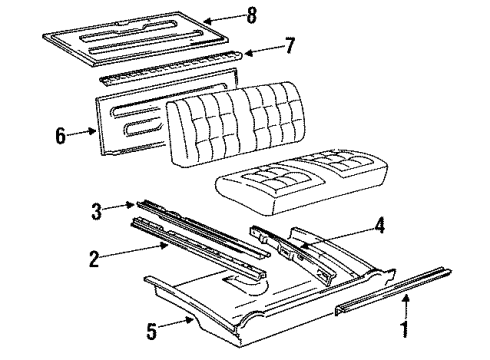 1992 Oldsmobile Custom Cruiser Floor Pan Diagram for 20668451