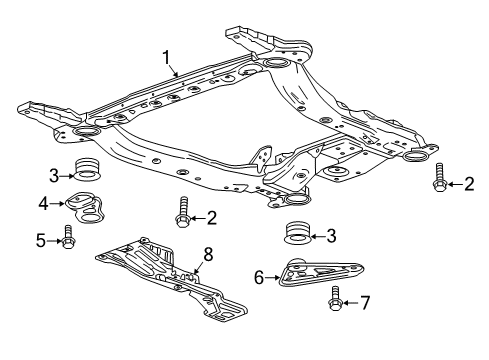 2025 Chevy Malibu Suspension Mounting - Front Diagram