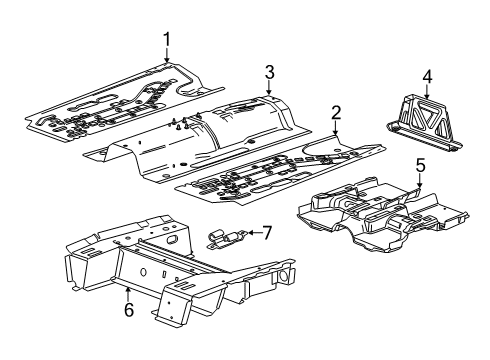 2021 Buick Encore Cross Sill Diagram for 95052394