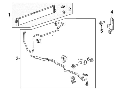 2018 Cadillac CT6 Transmission Cooler Diagram for 84360132