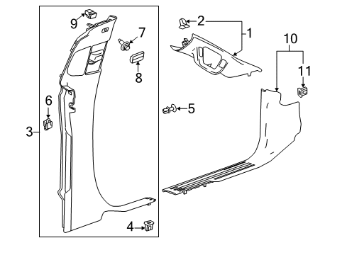 2017 Chevy Silverado 1500 Interior Trim - Cab Diagram 9 - Thumbnail