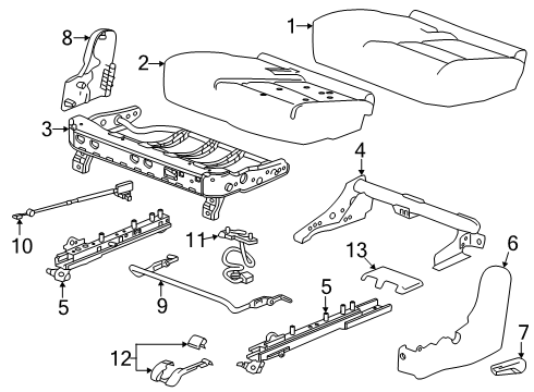 2025 Chevy Traverse Second Row Seats Diagram 4 - Thumbnail