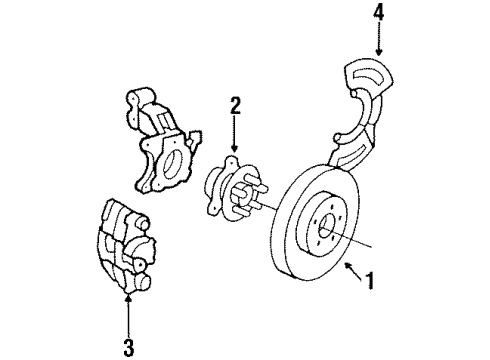 1988 Oldsmobile 98 Front Brakes Diagram