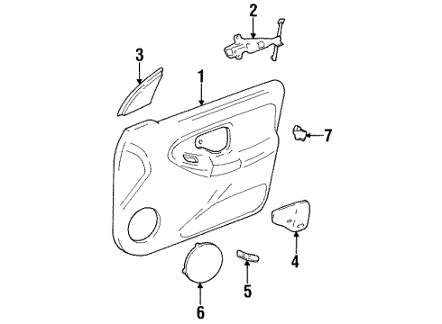 1996 Oldsmobile Achieva Interior Trim - Front Door Diagram