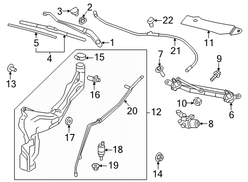 2025 GMC Terrain Wiper Motor Diagram for 26398525