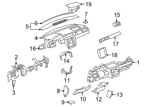 2011 Chevy Suburban 2500 Instrument Panel Diagram