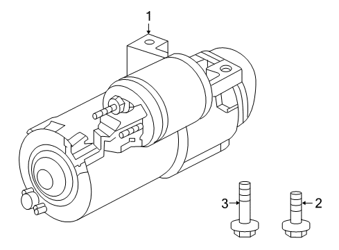 2009 Pontiac Torrent Starter Diagram for 89017755