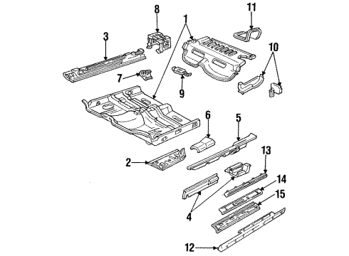 1993 Cadillac Allante Floor & Rocker Diagram