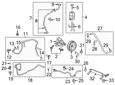 2013 GMC Acadia Lower Return Tube Clip Diagram for 25776286