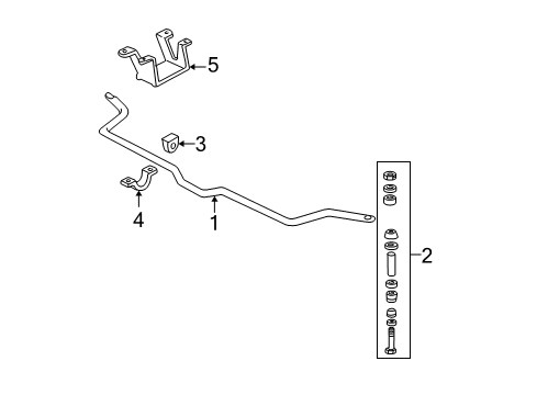 2002 Chevy Camaro Stabilizer Bar & Components Diagram 2 - Thumbnail