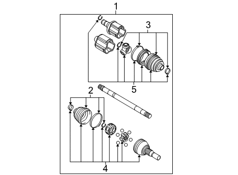 2011 Cadillac STS Drive Axles - Front Diagram