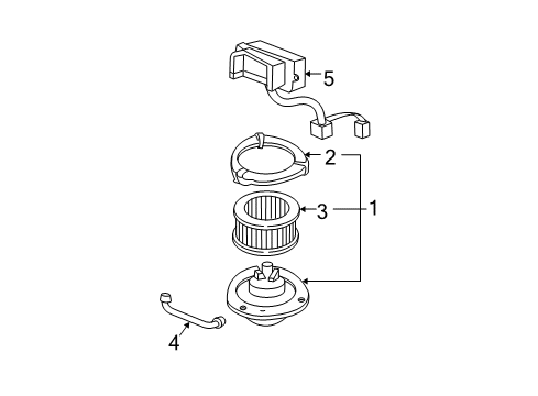 1997 Buick Park Avenue Blower Motor & Fan Diagram