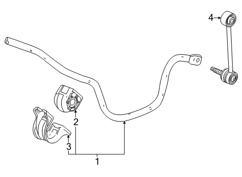 2025 Cadillac OPTIQ Stabilizer Bar & Components Diagram
