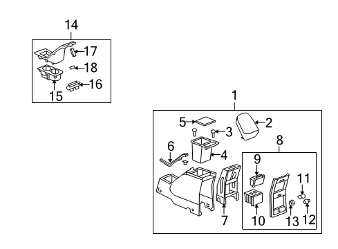 2008 Saturn Vue Center Console Diagram 2 - Thumbnail