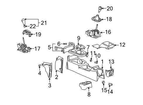 2004 Saturn Ion Console - Body Diagram 2 - Thumbnail