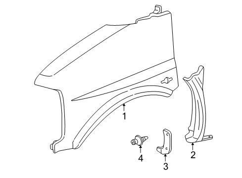 2002 GMC Savana 3500 Fender & Components Diagram