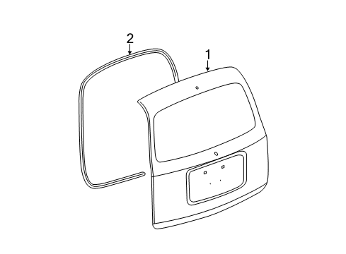2006 Chevy HHR Gate & Hardware Diagram