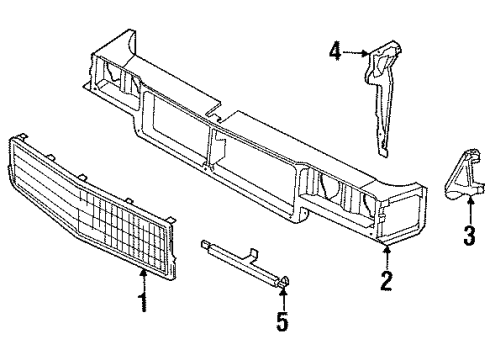1987 Cadillac DeVille Front Panel Diagram