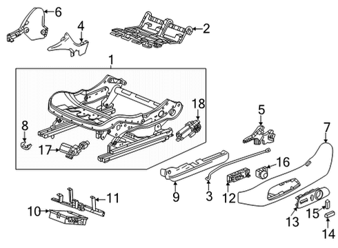 2020 Buick Encore GX Control Module Mount Bracket, Front Diagram for 42676593