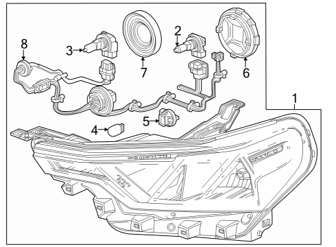 2025 Chevy Colorado Headlamps Diagram