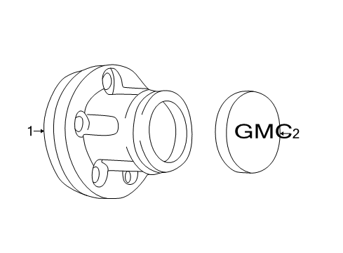 1996 GMC C3500 Wheel Covers & Trim Diagram 4 - Thumbnail