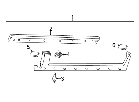 1999 Buick Regal Exterior Trim - Pillars Diagram