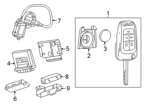 2015 Chevy Malibu Key Diagram for 23316207