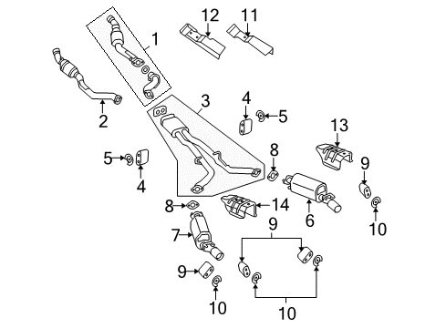 2005 Pontiac GTO Heat Shield Diagram for 92156792