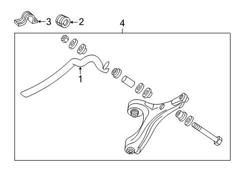 2002 Pontiac Bonneville Stabilizer Bar & Components Diagram 2 - Thumbnail