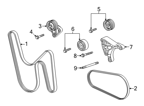 2015 Chevy Camaro Serpentine Belt Diagram for 12654814