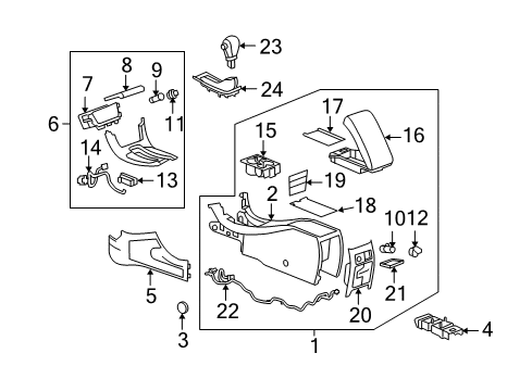 2009 Chevy Malibu Center Console Diagram 2 - Thumbnail